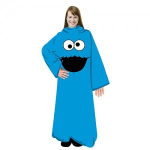 Sesame Street Cookie Monster Fleece Blanket with Sleeves